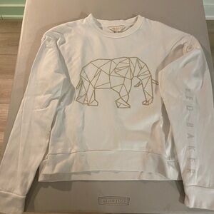 Ted Baker Cream White Sweatshirt with Gold Elephant Detail